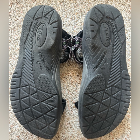 Earth Sandals - Velcro Strap - Women’s Size 11 - Black & Purple - Outdoor Shoes - Picture 5 of 8